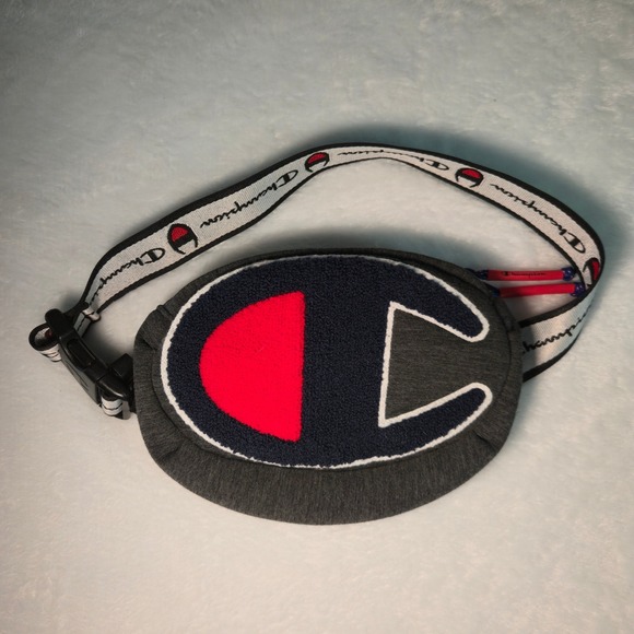 Champion Other - Champion Prime Waist Bag Heather Grey Chenille Logo Fanny Pack Adjustable Strap